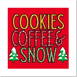 Cookies, coffee, snow for Christmas holidays Posters and Art